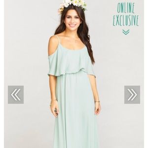 Show Me Your MuMu Caitlin Ruffle Maxi Mint